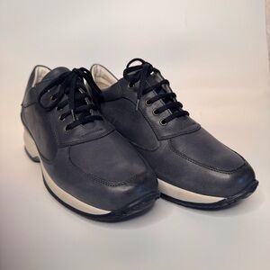 Women's Soldini Black Leather Sneakers